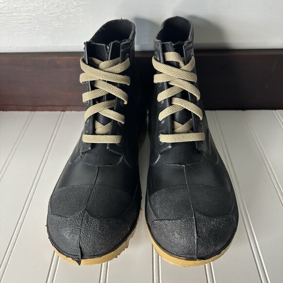 On Guard Men’s Rubber Work Boots Size 6 Steel Toe Lace Up - Picture 2 of 7